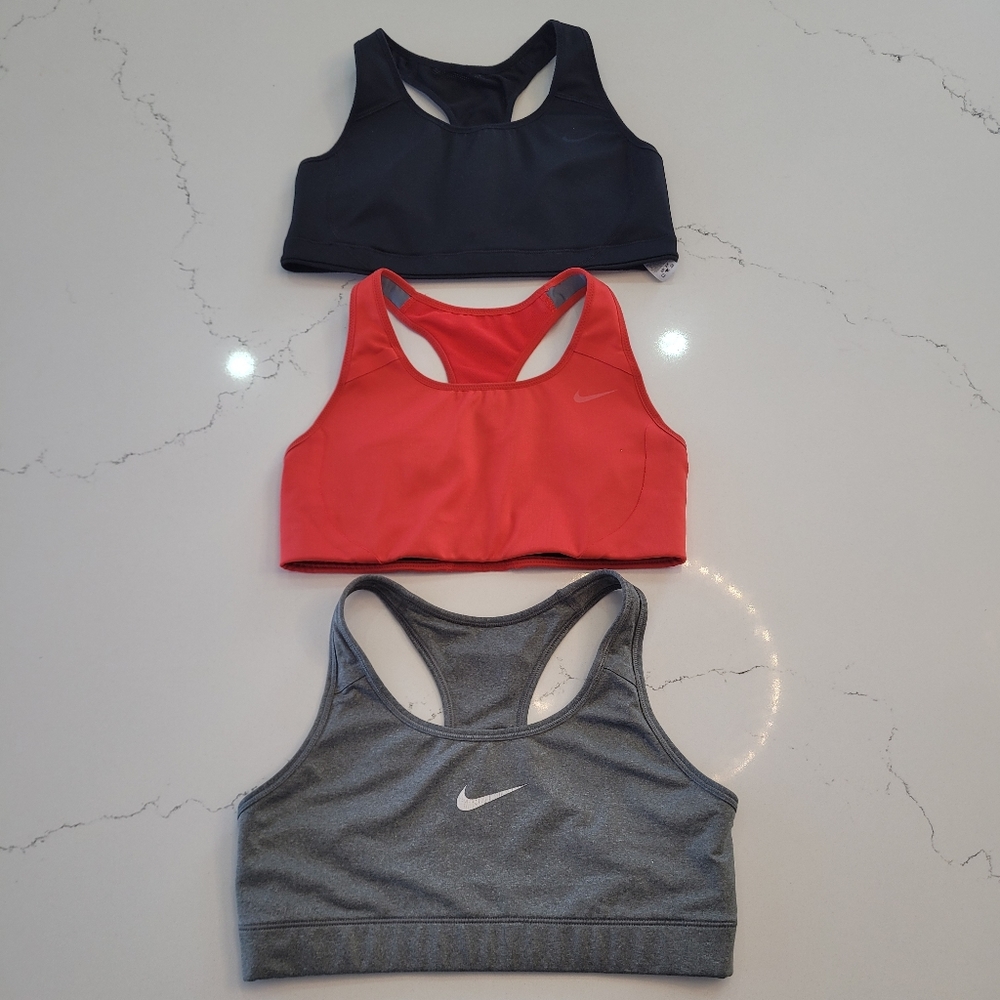 Bundle of 3 Nike Dri-Fit Sports Bras - Sizes Smalls and Mediums.